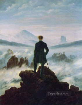  niebla Obras - Caminante sobre el mar de niebla HSE Paisaje romántico Caspar David Friedrich Montaña